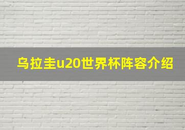 乌拉圭u20世界杯阵容介绍