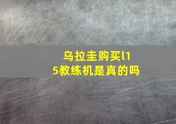 乌拉圭购买l15教练机是真的吗