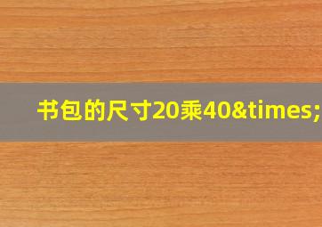 书包的尺寸20乘40×50