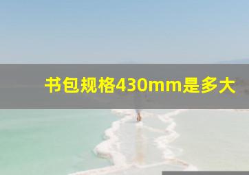 书包规格430mm是多大