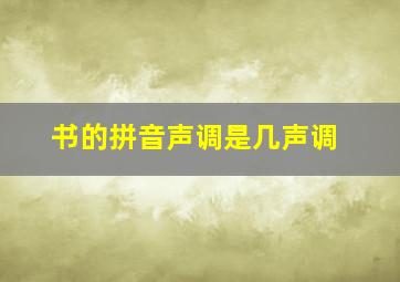 书的拼音声调是几声调