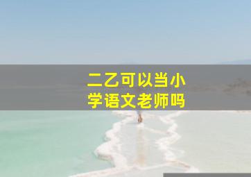 二乙可以当小学语文老师吗