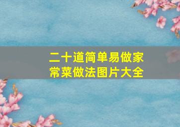 二十道简单易做家常菜做法图片大全