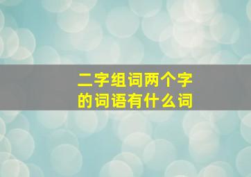 二字组词两个字的词语有什么词