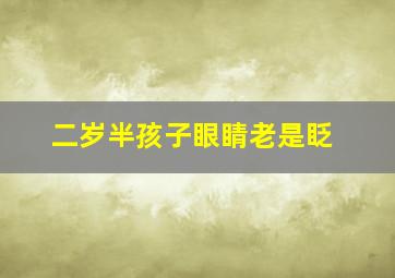 二岁半孩子眼睛老是眨