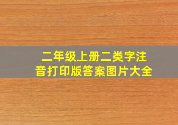 二年级上册二类字注音打印版答案图片大全