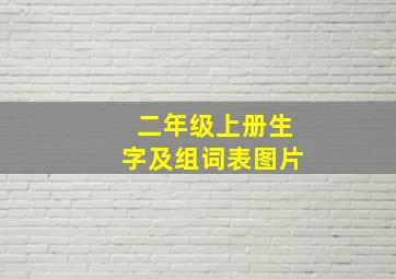 二年级上册生字及组词表图片