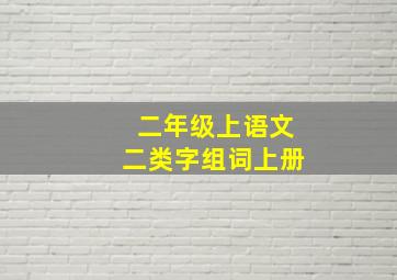 二年级上语文二类字组词上册