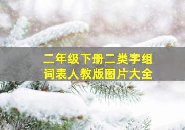 二年级下册二类字组词表人教版图片大全