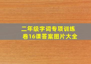 二年级字词专项训练卷16课答案图片大全