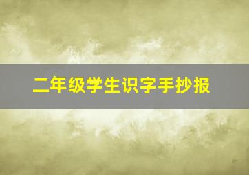 二年级学生识字手抄报