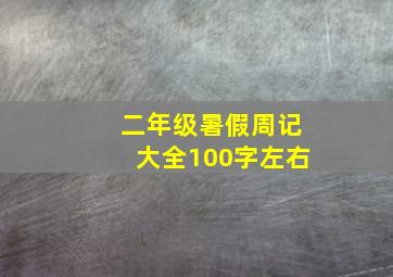 二年级暑假周记大全100字左右