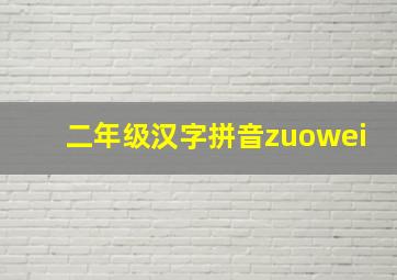 二年级汉字拼音zuowei