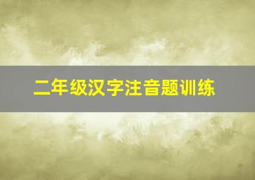 二年级汉字注音题训练