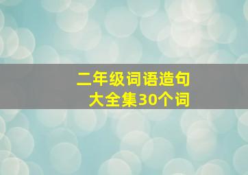 二年级词语造句大全集30个词