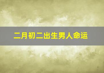 二月初二出生男人命运