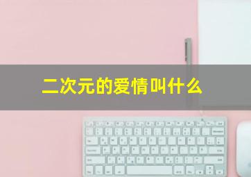 二次元的爱情叫什么