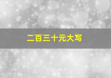 二百三十元大写