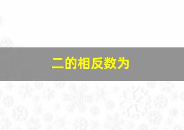 二的相反数为