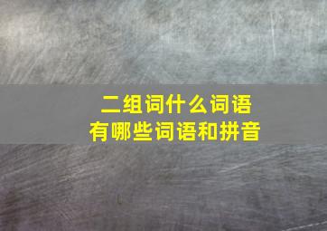 二组词什么词语有哪些词语和拼音