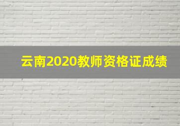 云南2020教师资格证成绩