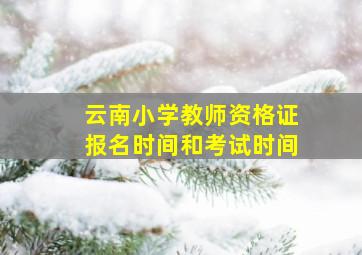 云南小学教师资格证报名时间和考试时间