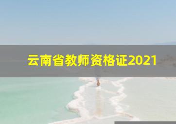 云南省教师资格证2021