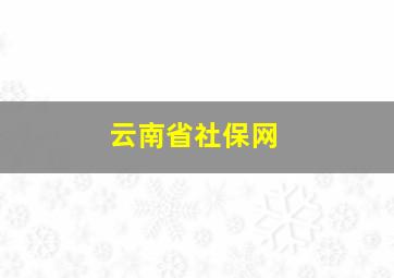 云南省社保网