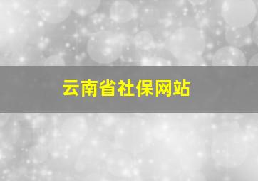 云南省社保网站