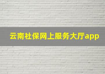 云南社保网上服务大厅app