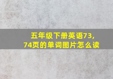 五年级下册英语73,74页的单词图片怎么读