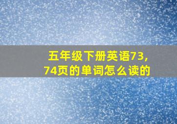 五年级下册英语73,74页的单词怎么读的