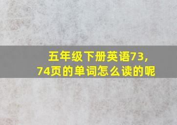 五年级下册英语73,74页的单词怎么读的呢