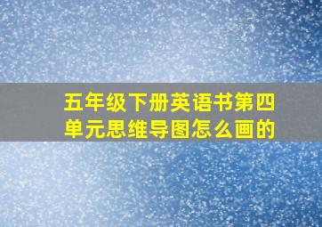 五年级下册英语书第四单元思维导图怎么画的