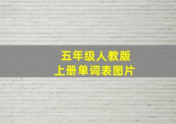 五年级人教版上册单词表图片