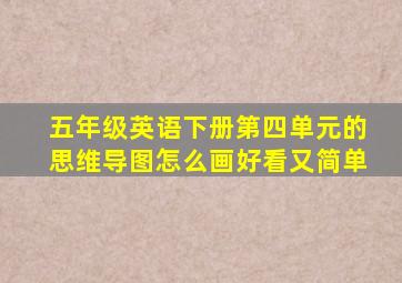 五年级英语下册第四单元的思维导图怎么画好看又简单