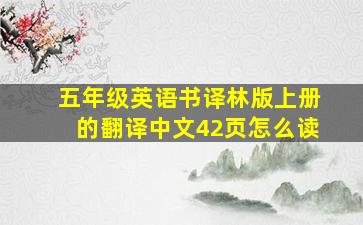 五年级英语书译林版上册的翻译中文42页怎么读