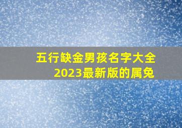 五行缺金男孩名字大全2023最新版的属兔