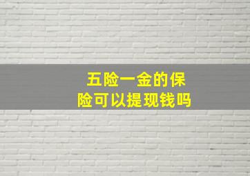 五险一金的保险可以提现钱吗