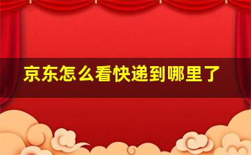 京东怎么看快递到哪里了