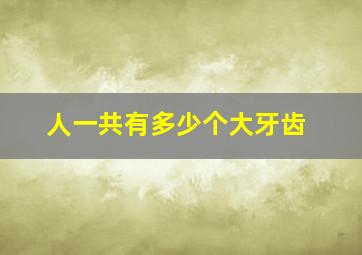 人一共有多少个大牙齿