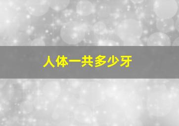 人体一共多少牙