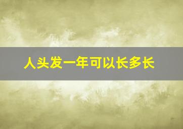 人头发一年可以长多长