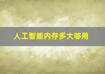 人工智能内存多大够用