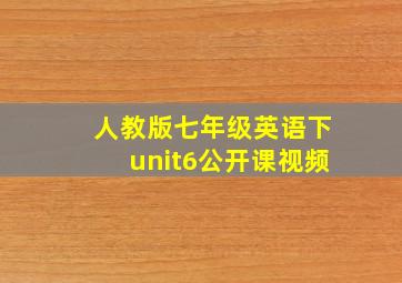 人教版七年级英语下unit6公开课视频