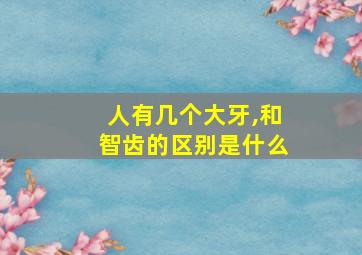 人有几个大牙,和智齿的区别是什么