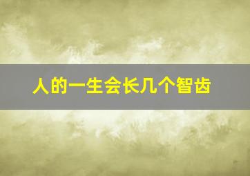 人的一生会长几个智齿