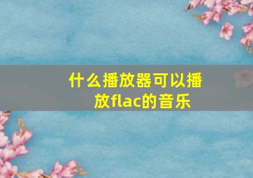 什么播放器可以播放flac的音乐