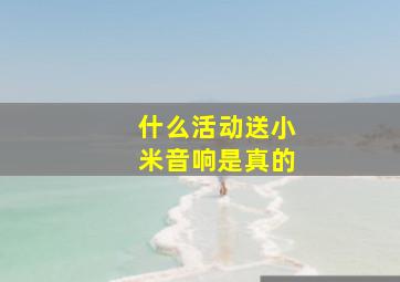 什么活动送小米音响是真的