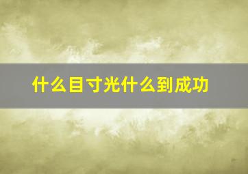 什么目寸光什么到成功